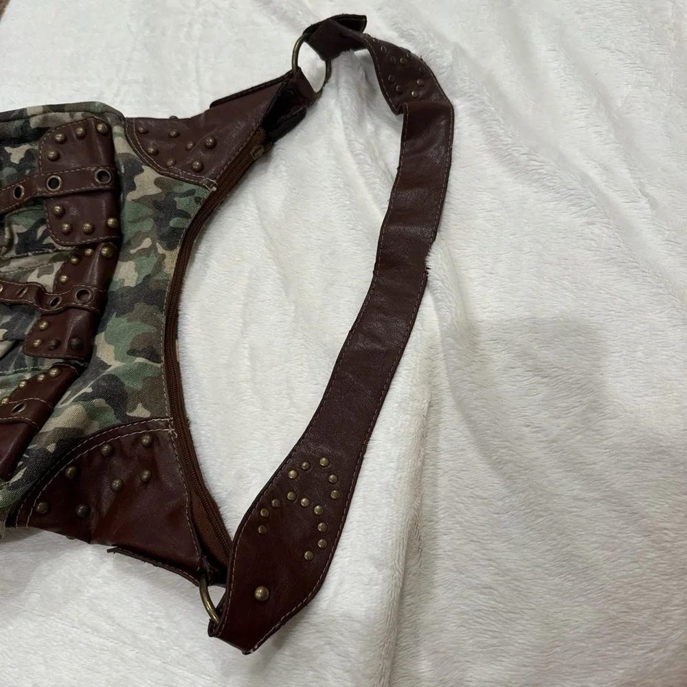 Y2K Camo Studded Shoulder Bag - Picture 7 of 9
